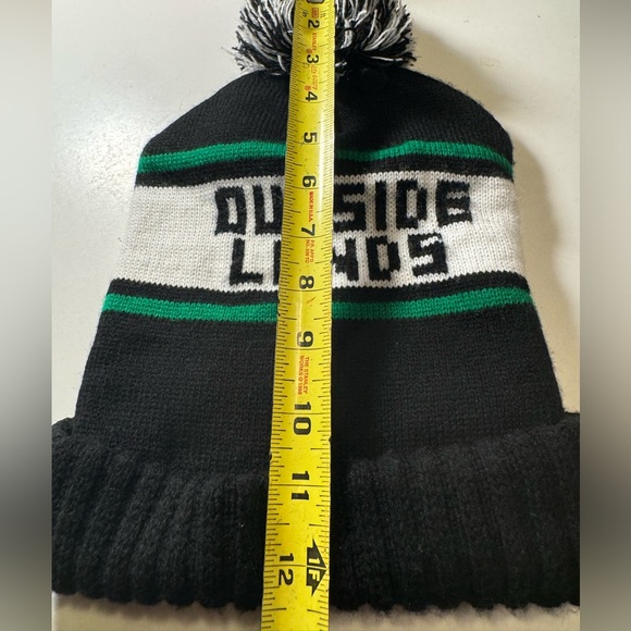 Retro Black & Green Outside Lands Concert Festival Men’s Beanie OS MINTY - Picture 4 of 5
